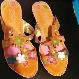 Desinger Colorful Sandal all Leather Upper